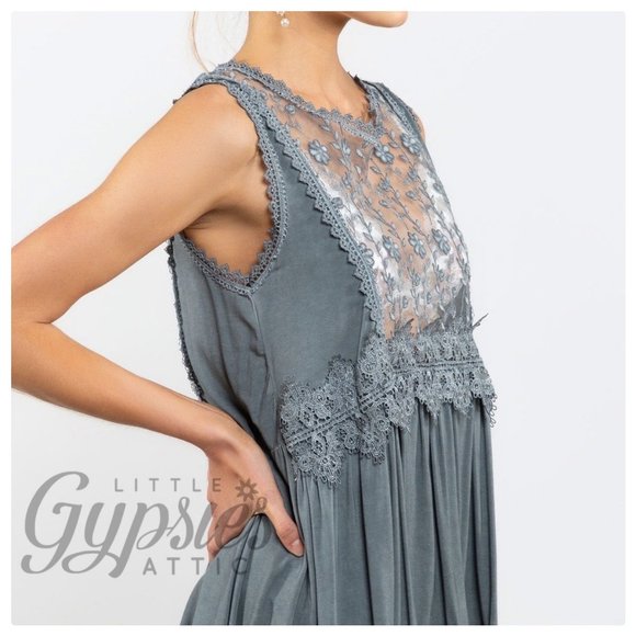 POL Windowpane Feminine Tunic Top - Picture 4 of 13